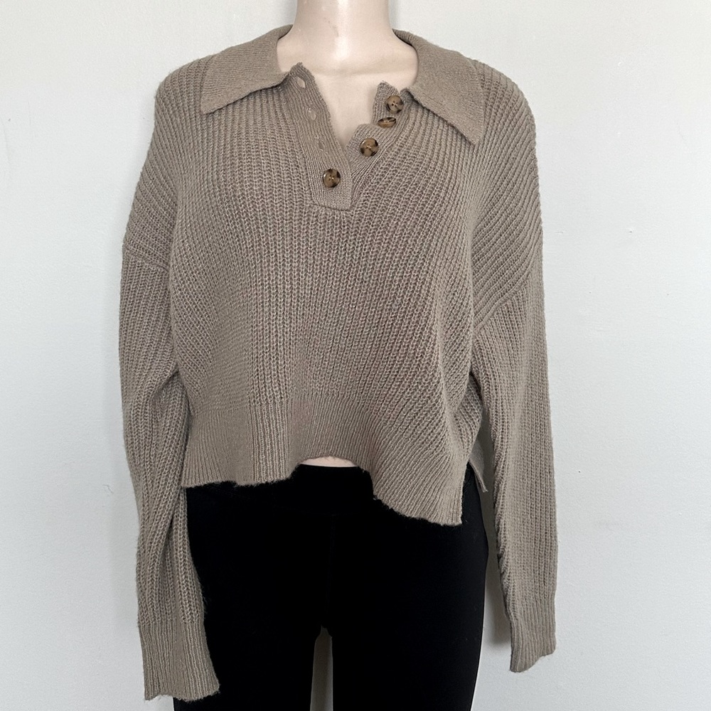 Elodie Collared Button Sweater - image 1